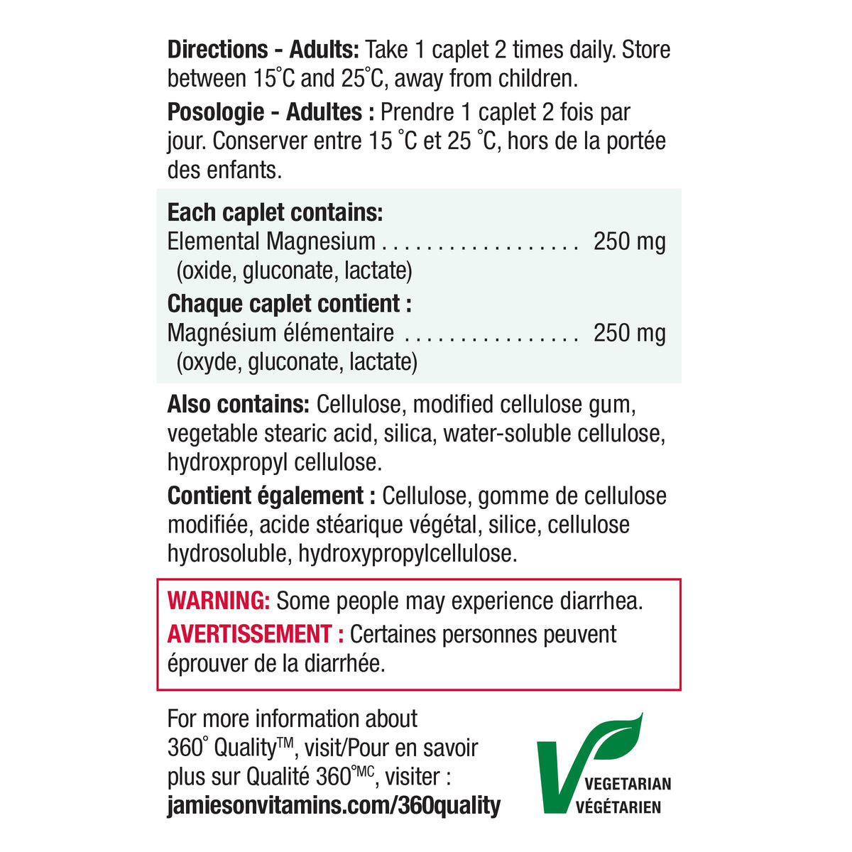 Jamieson Ultra Strength Magnesium 250 mg, Electrolytes, Supports Overall Health, Bone Health, and Muscle Function. Non-GMO, Gluten-Free, 150 Caplets, Proudly Canadian ๐ All In One Marketplace Canada