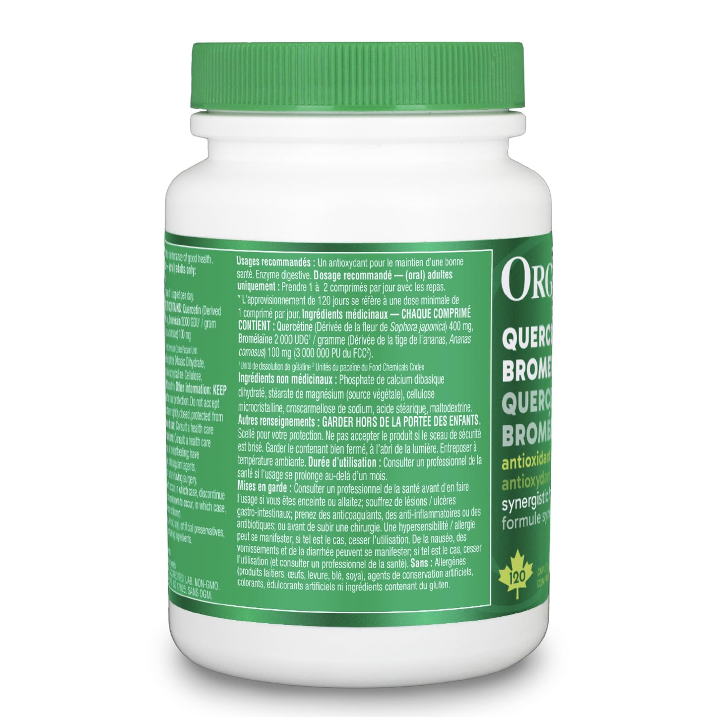 Organika Quercetin with Bromelain- High Availability, Immune System Support, Allergy and Inflammation Support- 120tabs ๐ All In One Marketplace Canada