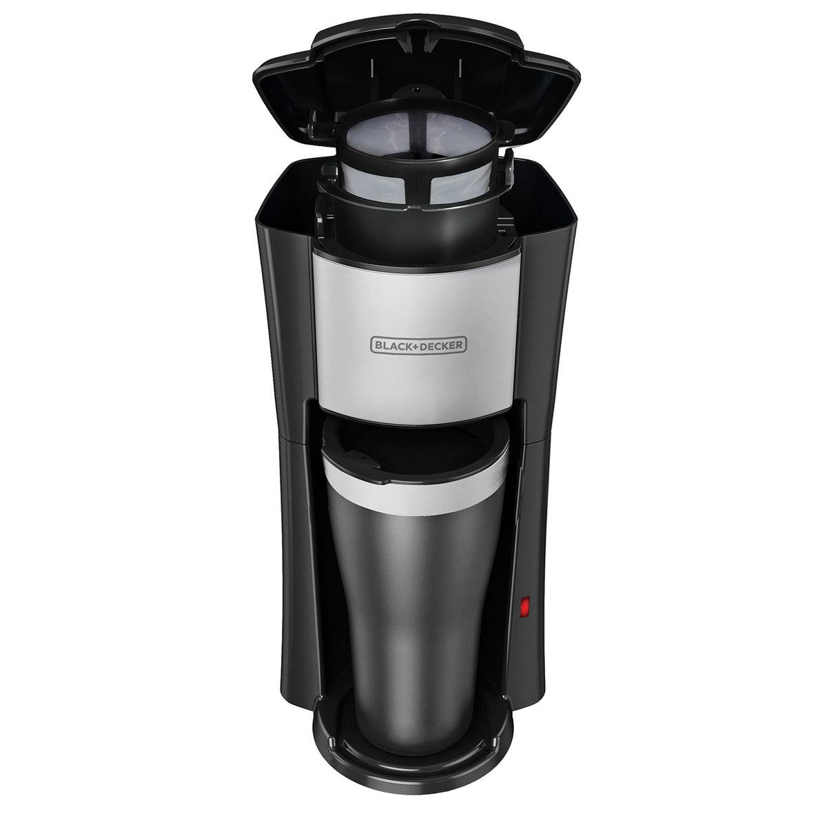 BLACK+DECKER Single Serve Coffee Maker, Includes One Dishwasher Safe Travel Mug (16oz), CM618C Black ๐ All In One Marketplace Canada