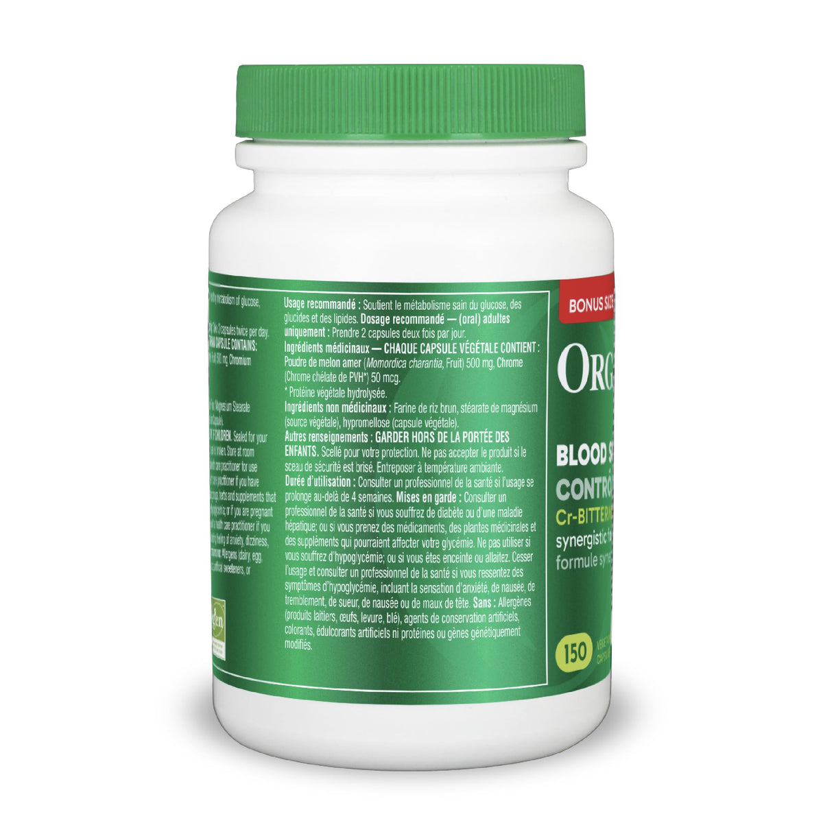 Organika Canadian-Made Blood Sugar Control Bonus Size- Chromium and Bitter Melon, 150 vcaps Blood Sugar Control Bonus Size- Chromium and Bitter Melon, 150 vcaps ๐ All In One Marketplace Canada