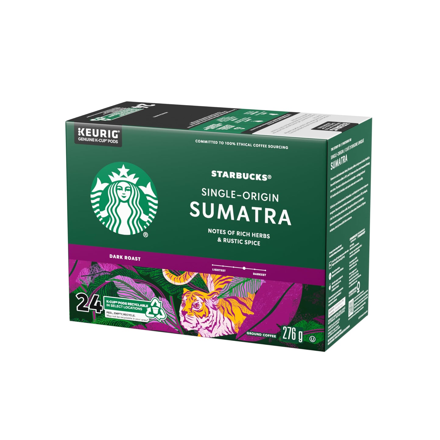 STARBUCKS Single Origin Sumatra Coffee, Keurig Pods, K-cups, 276 g ๐ All In One Marketplace Canada
