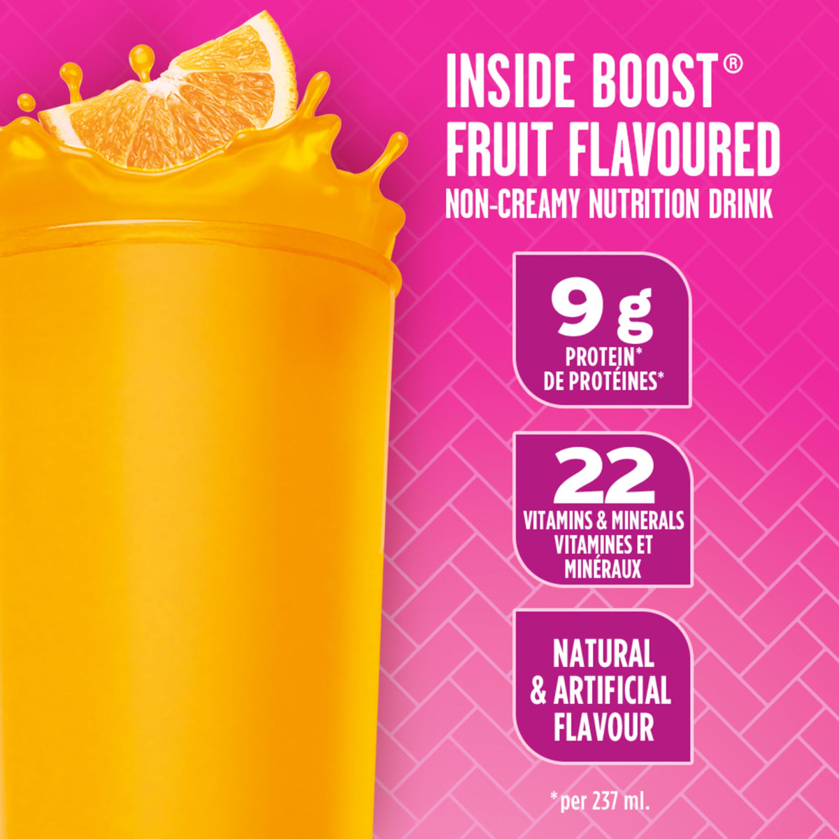 Boost Fruit Flavoured Drink Orange, 237ml, 24 count ๐ All In One Marketplace Canada