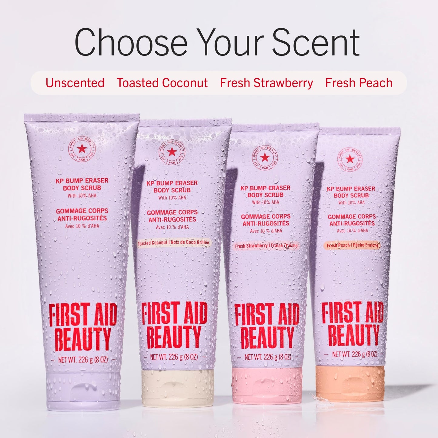 First Aid Beauty KP Bump Eraser Body Scrub Fresh Strawberry Scent, 10% AHA Keratosis Pilaris Exfoliator - Glycolic & Lactic Acid with Pumice, Treatment for Strawberry Legs, Razor Bumps & Rough Bumpy Skin, 8 oz 🍁 All In One Marketplace Canada