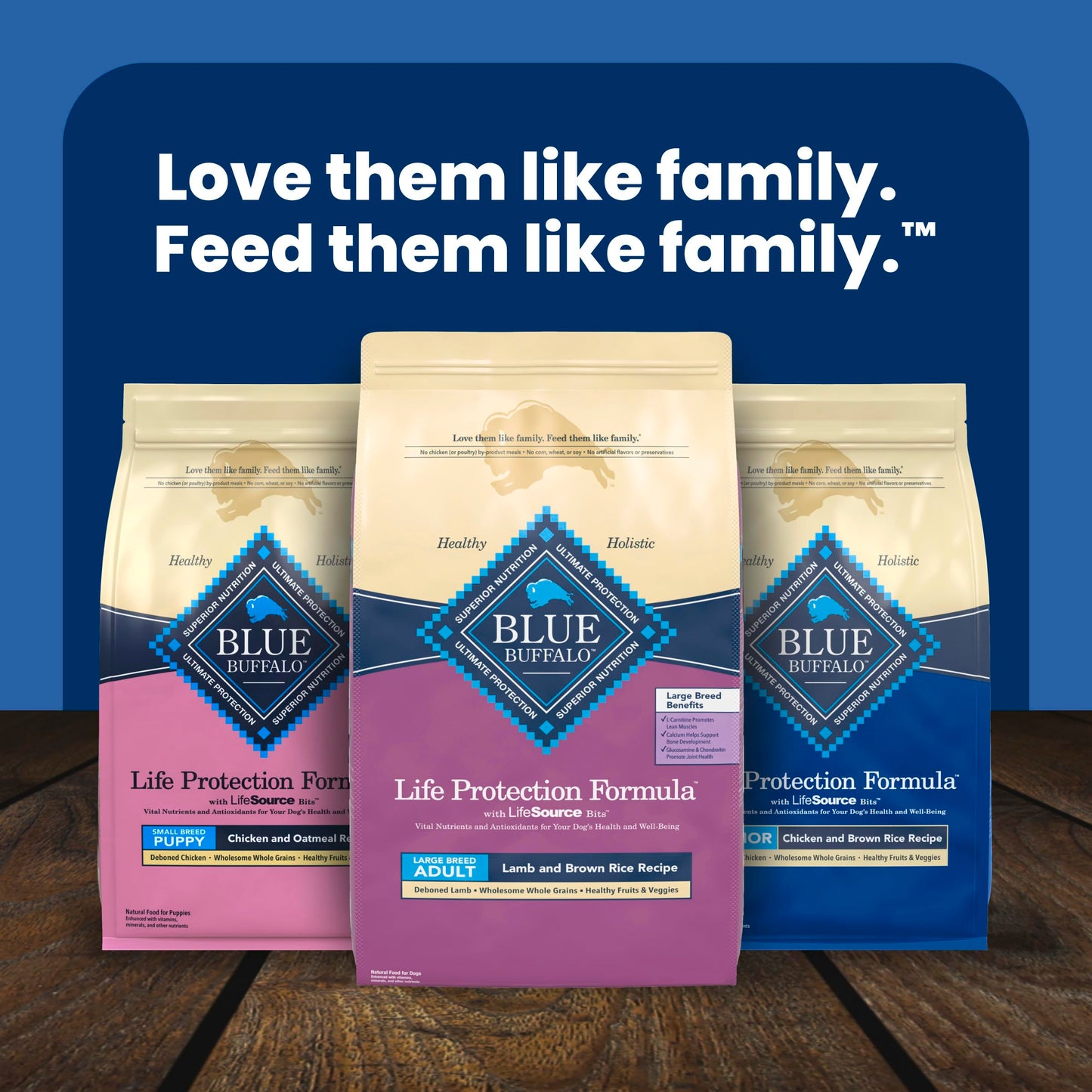 Blue Buffalo Life Protection Formula Lamb & Brown Rice Large Breed Adult Dry Dog Food, Supports Immunity with Antioxidant-Rich LifeSource Bits, Promotes Healthy Muscles, 11.7kg/26lbs ๐ All In One Marketplace Canada