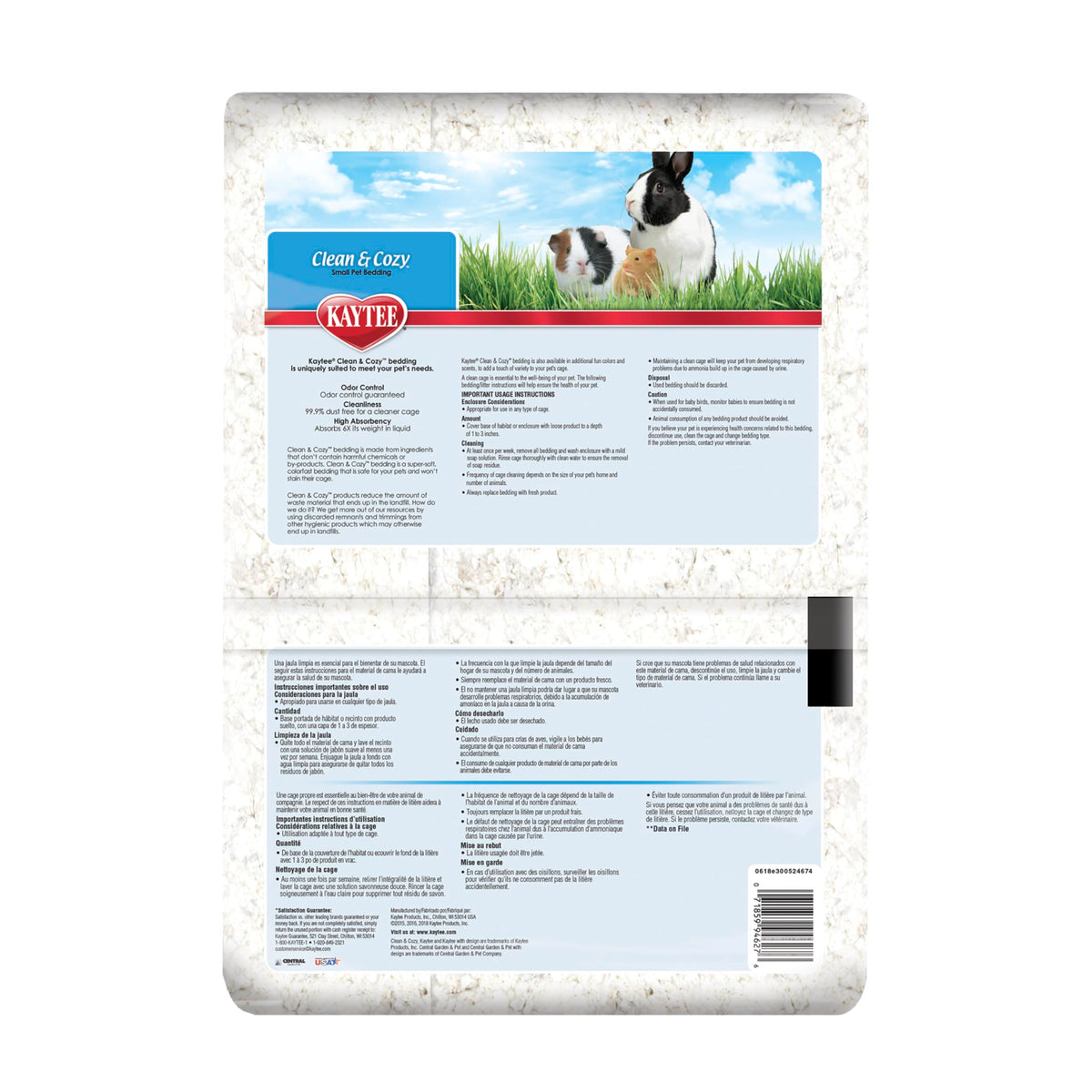 Kaytee Clean & Cozy White Bedding Pet For Guinea Pigs, Rabbits, Hamsters, Gerbils, and Chinchillas, 49.2 Liters ๐ All In One Marketplace Canada