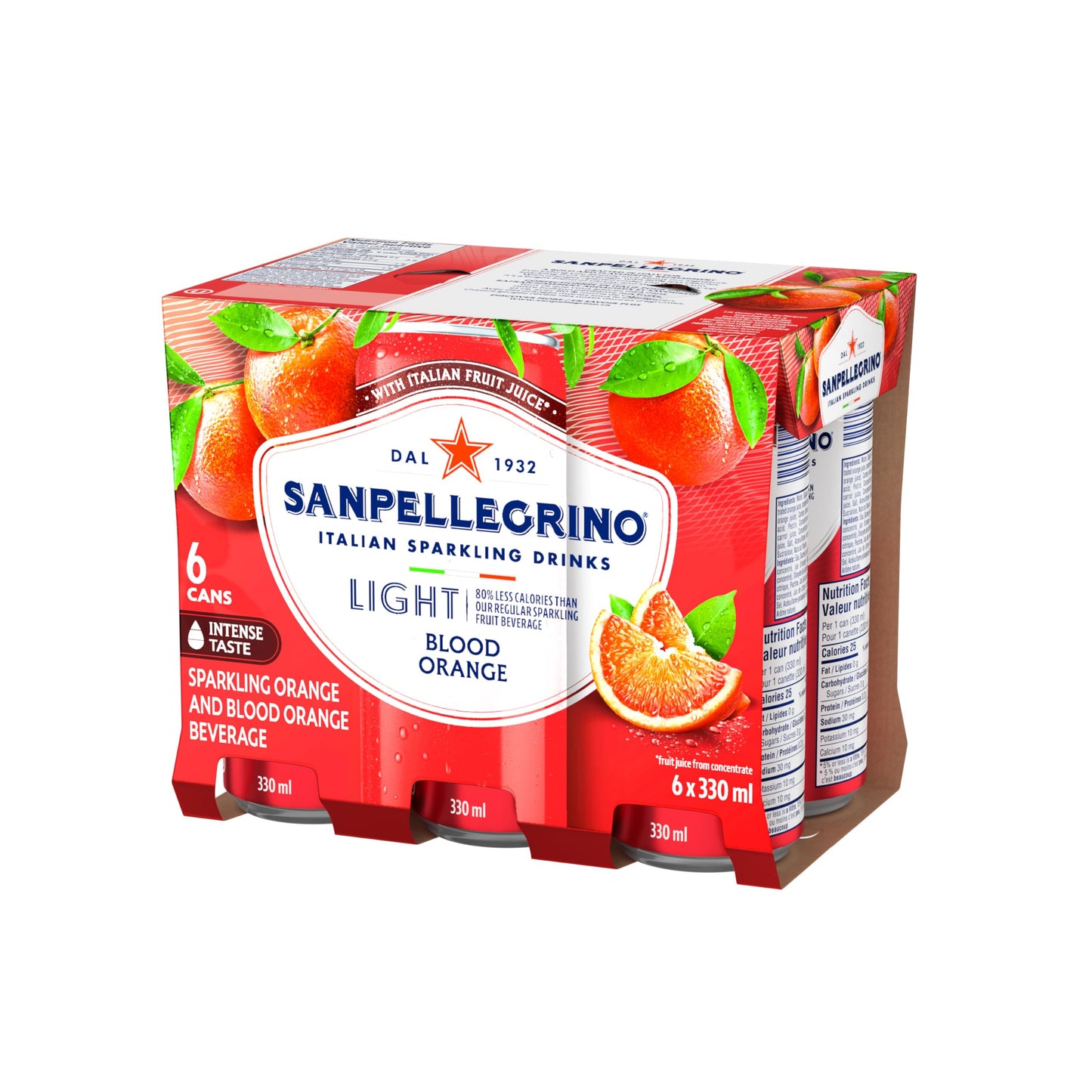 San Pellegrino Light Blood Orange, Sparkling Beverage, 24 x 330 ml ๐ All In One Marketplace Canada