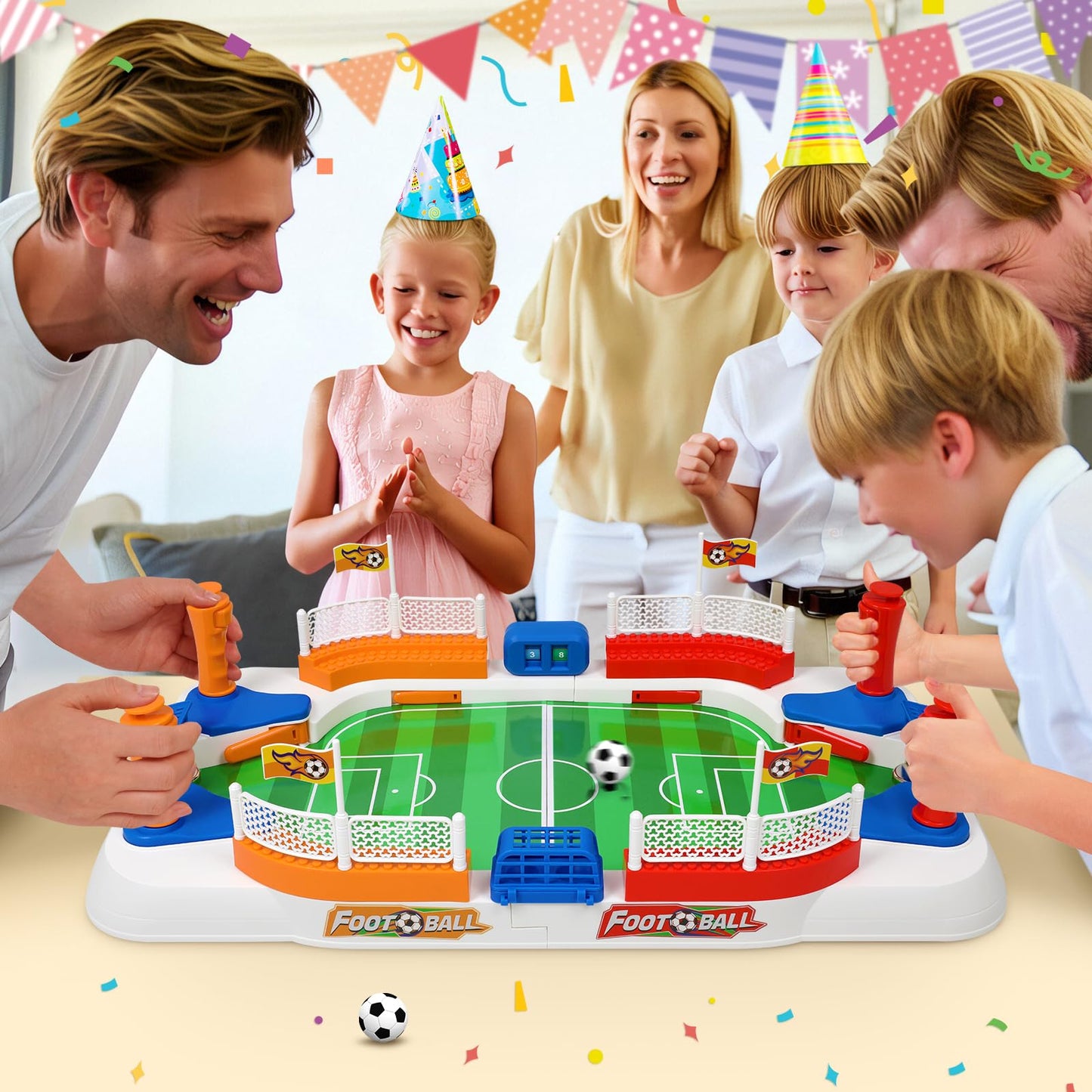 Mini Foosball Table Game for Kids Soccer Game Set Gifts Boys Toy Football Games Board for Indoor Sports Game Room Pinball Interactive Birthday Gift Toys for 3 4 5 6 7 8-12 Year Old Family Gatherings 🍁 All In One Marketplace Canada