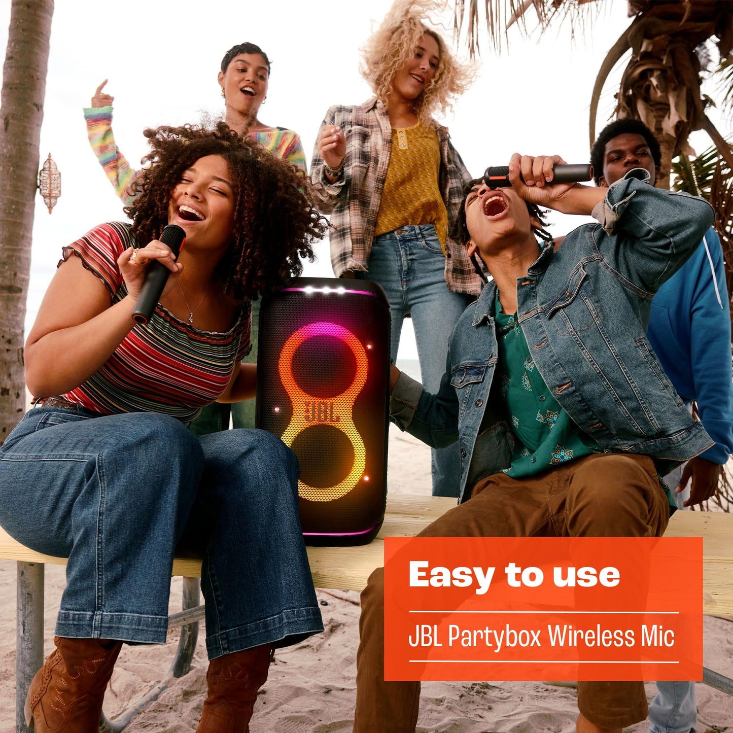 JBL PartyBox Wireless Mic - 2X Digital Wireless Microphones, Rechargeable Battery (20hrs - 700mAh), Clear Voice, Crisp Sound, Stable 2.4GHz Connection, Compatible with All PartyBox Speakers (Black) ๐ All In One Marketplace Canada