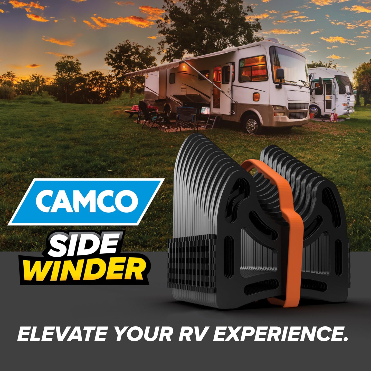 Camco Sidewinder 15-Ft RV Sewer Hose Support - Features Flexible Telescoping Design for Avoiding Obstacles & Deep Cradles Secure RV Sewer Hose - Out-of-The-Box Ready & Folds for RV Storage (43041) ๐ All In One Marketplace Canada