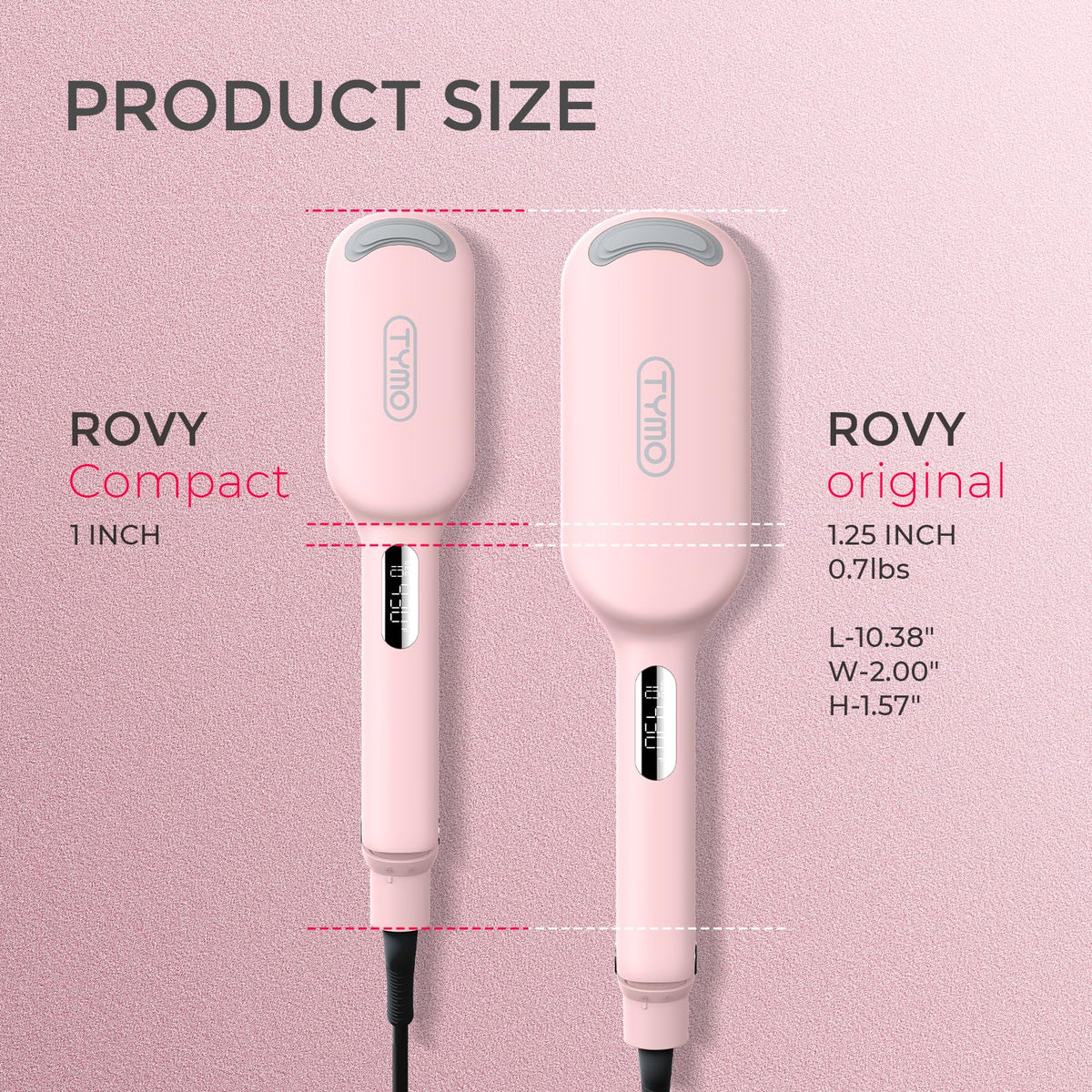 TYMO ROVY Hair Waver Curling Iron, 3-Barrel Ionic Hair Curler with 9 Heat Settings, Beach Waves Crimper for Women, Travel-Friendly, Anti-Scald, Fast Heating, Easy to Use, Pink, 1 inch ๐ All In One Marketplace Canada