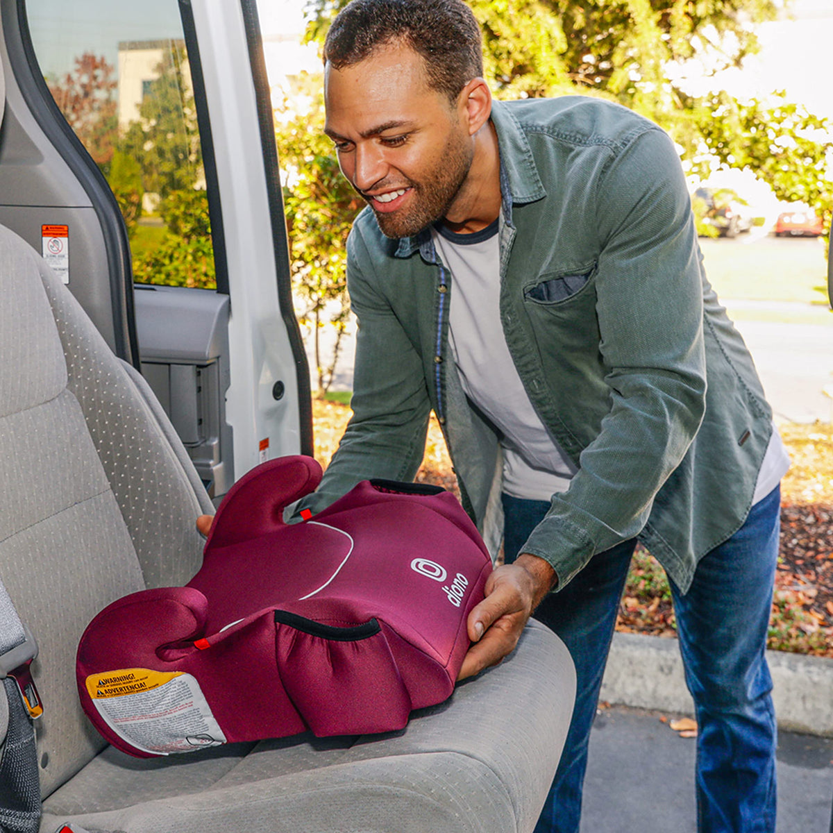 Diono Solana 2022, No Latch, Single Backless Booster Car Seat, Lightweight, Machine Washable Covers, Cup Holders, Pink ๐ All In One Marketplace Canada