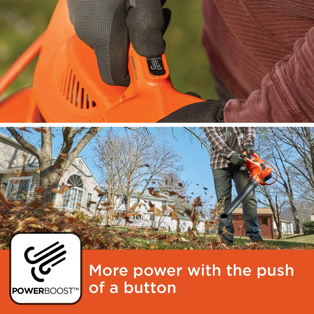 BLACK+DECKER Leaf Blower Vacuum Back Pack and Mulcher, Power Boost up to 250 MPH, 400 CFM, Corded (BEBL7000-CA) ๐ All In One Marketplace Canada