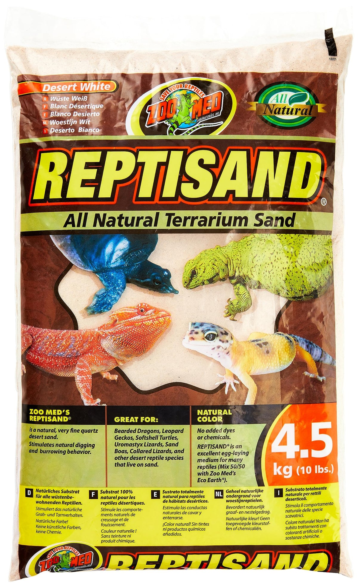 Zoo Med Labs ReptiSand Terrarium Sand, Desert White, 10-Pound ๐ All In One Marketplace Canada