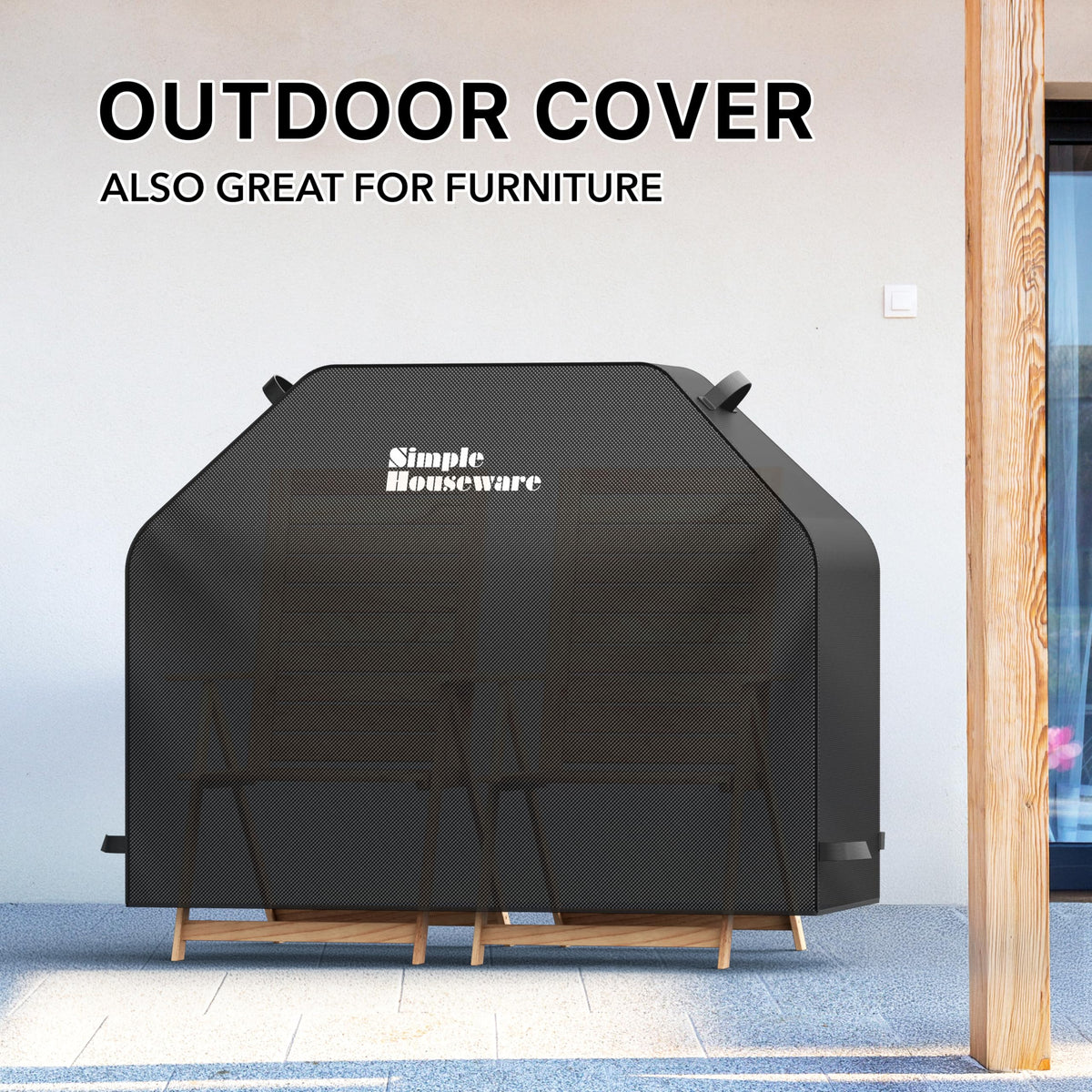 Simple Houseware 55-inch Heavy Duty BBQ Grill Cover, 600D Polyester Waterproof, Weather-Resistant ๐ All In One Marketplace Canada