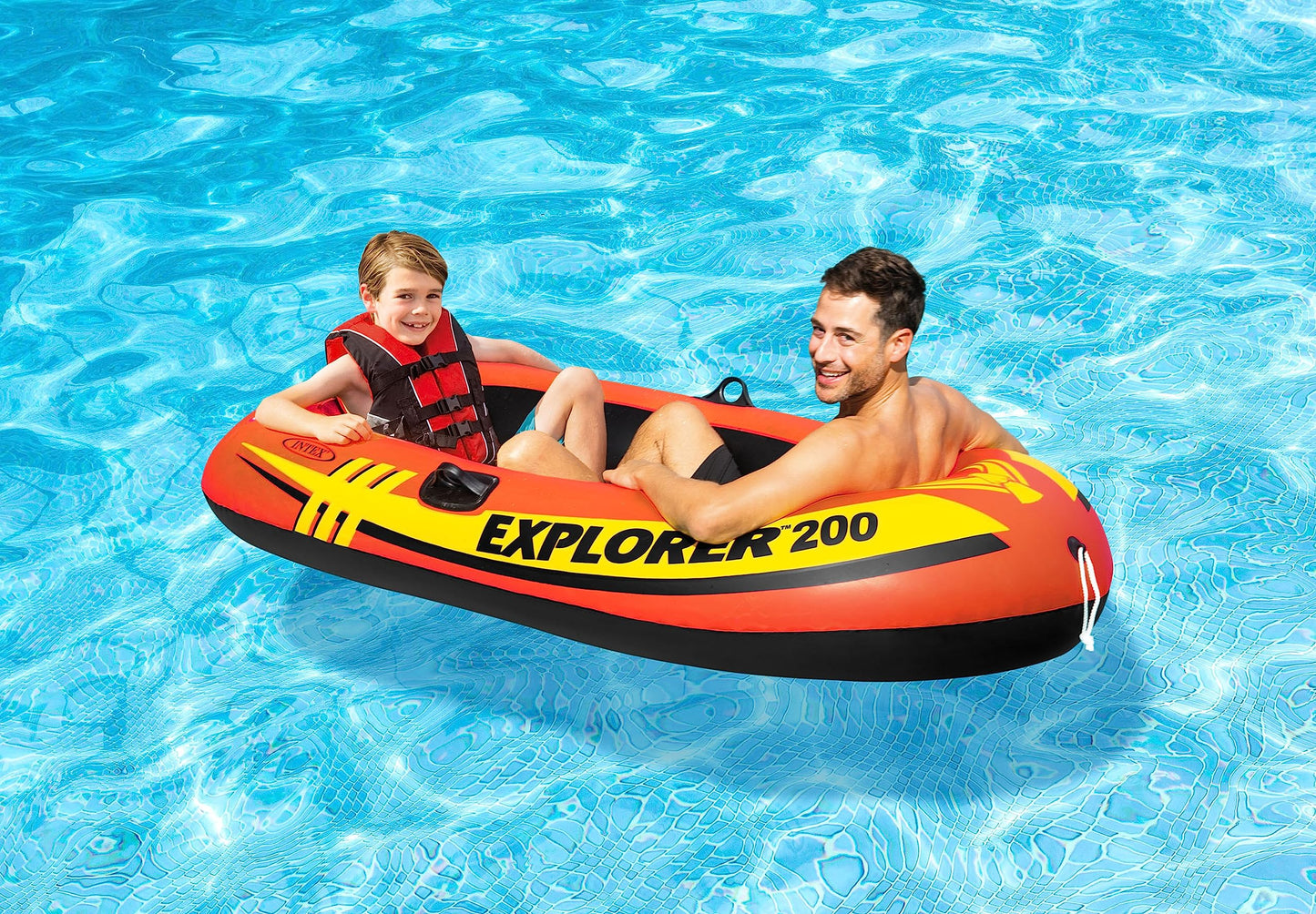 Intex 58330EP Explorer 200 Inflatable 2 Person Capacity Pool & Lake Fishing Raft Boat ๐ All In One Marketplace Canada