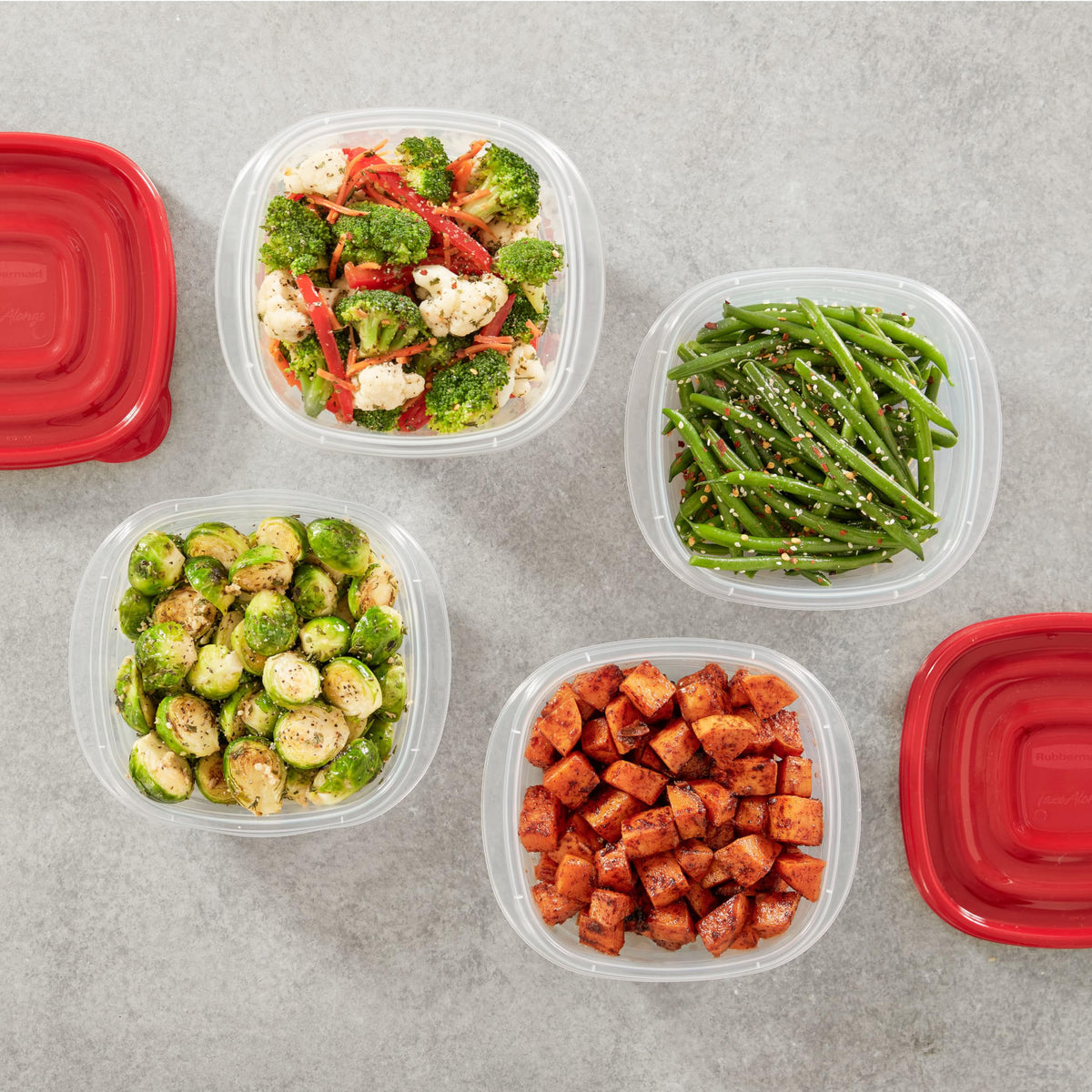 Rubbermaid TakeAlongs Food Storage Containers, 52 Piece Plastic Container Set, Dishwasher and Microwave Safe Meal Prep, Snack, and Lunch Container, BPA Free, Ruby Red ๐ All In One Marketplace Canada
