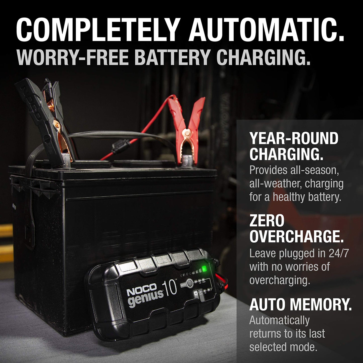 NOCO GENIUS10: 10A 6V/12V Smart Battery Charger – Automatic Maintainer, Trickle Charger & Desulfator with Overcharge Protection & Temperature Compensation – for Lead-Acid & Lithium Batteries 🍁 All In One Marketplace Canada
