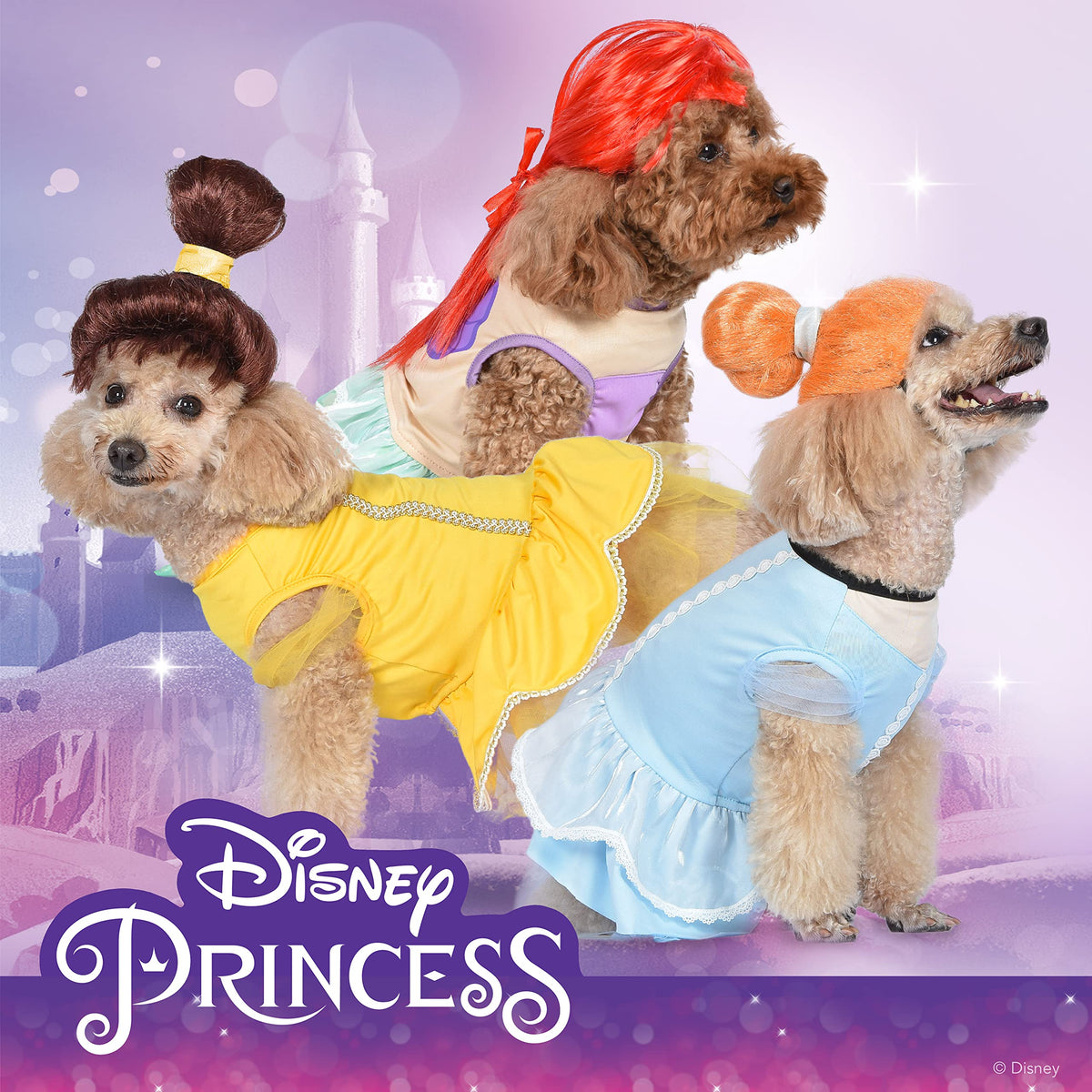 Disney for Pets Halloween Disney Princess Belle Costume - Extra Extra Large | Disney Princess Halloween Costumes for Dogs, Officially Licensed Disney Dog Halloween Costume, Yellow (FF22919)