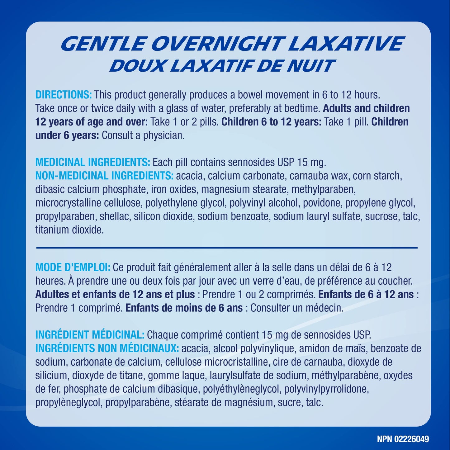 Ex-Lax Gentle Overnight Laxatives for Constipation Relief, 60 Pills ๐ All In One Marketplace Canada