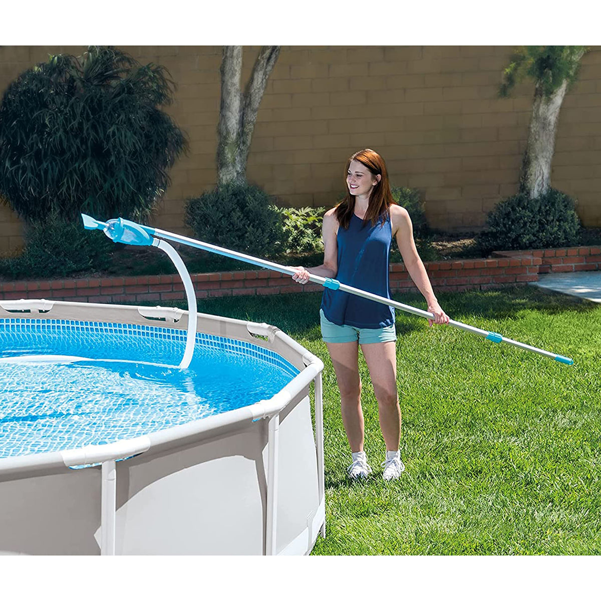 INTEX 28003E Deluxe Above Ground Pool Maintenance Kit for Minimum 800 GPH Flow Rates with Vacuum, 110" Pole, Wall Brush and 24' Hose ๐ All In One Marketplace Canada