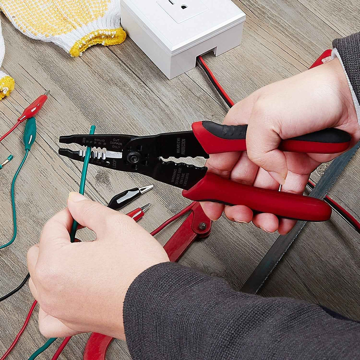 WGGE WG-015 Professional 8-inch Wire Stripper/Wire Crimping Tool, Wire Cutter, Wire Crimper, Cable Stripper, Wiring Tools and Multi-Function Hand Tool(ONLY Sold by W&G Global Electronics INC) ๐ All In One Marketplace Canada