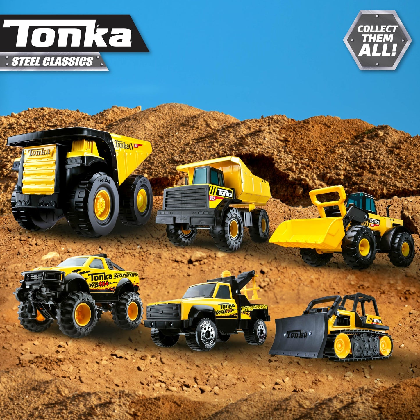 Tonka Steel Classics, Classic 4x4 Pickup Truck β Made with Steel and Sturdy Plastic, Yellow Friction Powered, Boys and Girls, Toddlers Ages 3+, Big Construction Vehicle, Birthday Gift, Holiday π All In One Marketplace Canada