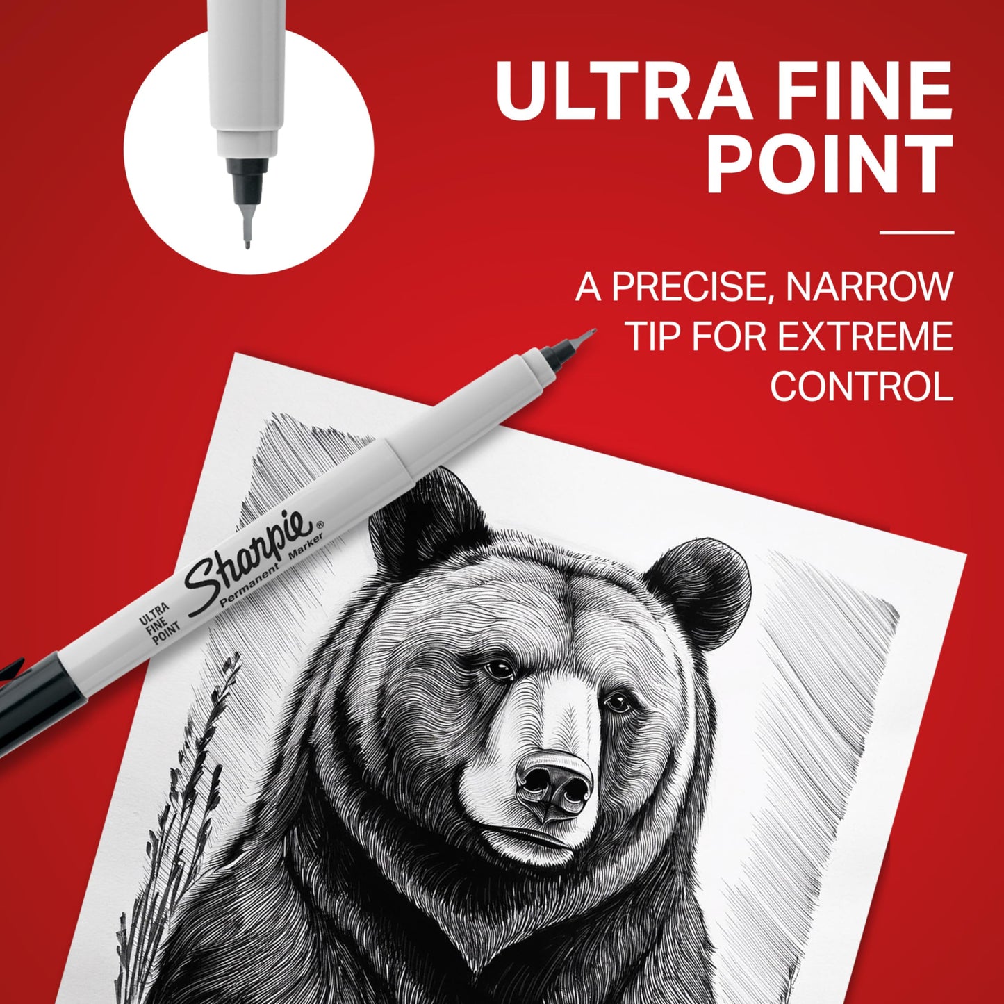 Sharpie Permanent Markers, Ultra Fine Point, Black, 12 Count ๐ All In One Marketplace Canada