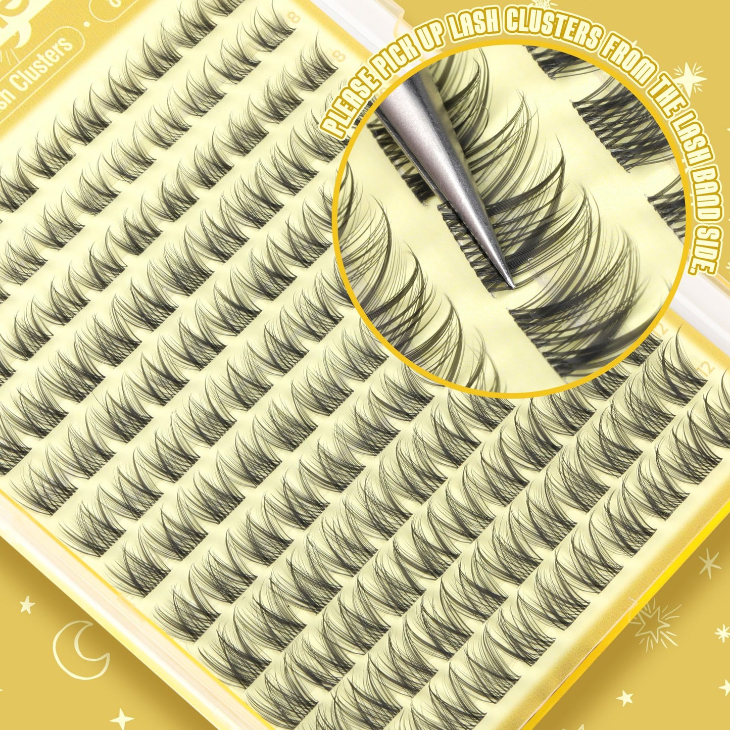 Lash Clusters Natural Eyelash Clusters 8-12MM Wispy Lash Extensions C Curve Individual Lashes Clear Band Cluster Lashes Clean Makeup DIY Lash Pack (Short Ver.) ๐ All In One Marketplace Canada