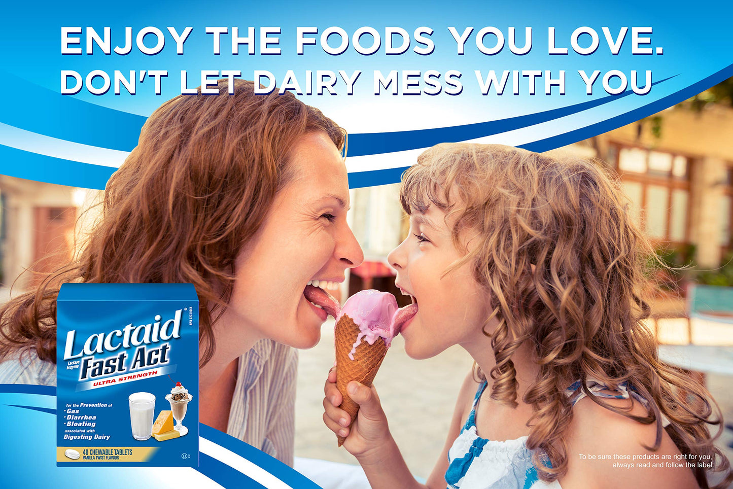 Lactaid Fast Acting Caplets - Lactose Enzyme Break Down - Gas, Bloating or Diarrhea - Milk & Dairy - 40 Caplets Per Package ๐ All In One Marketplace Canada