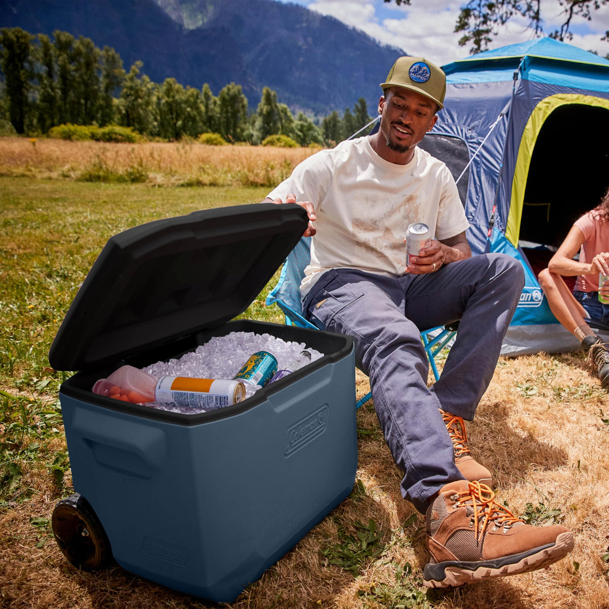Coleman Chiller 60QT/56.8L Insulated Portable Cooler with Ice Retention & Heavy Duty Wheels, Great for Camping, Tailgating, Parties, Sports, Concerts & More π All In One Marketplace Canada