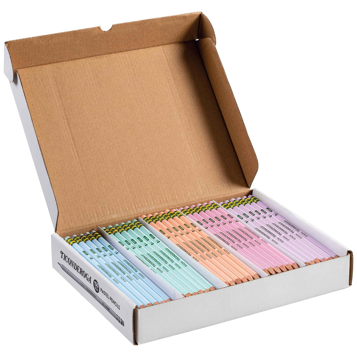 Ticonderoga Wood-Cased Pencils Master Pack, Pre-Sharpened, #2 HB Soft, Pastel Colors, 150 Count ๐ All In One Marketplace Canada