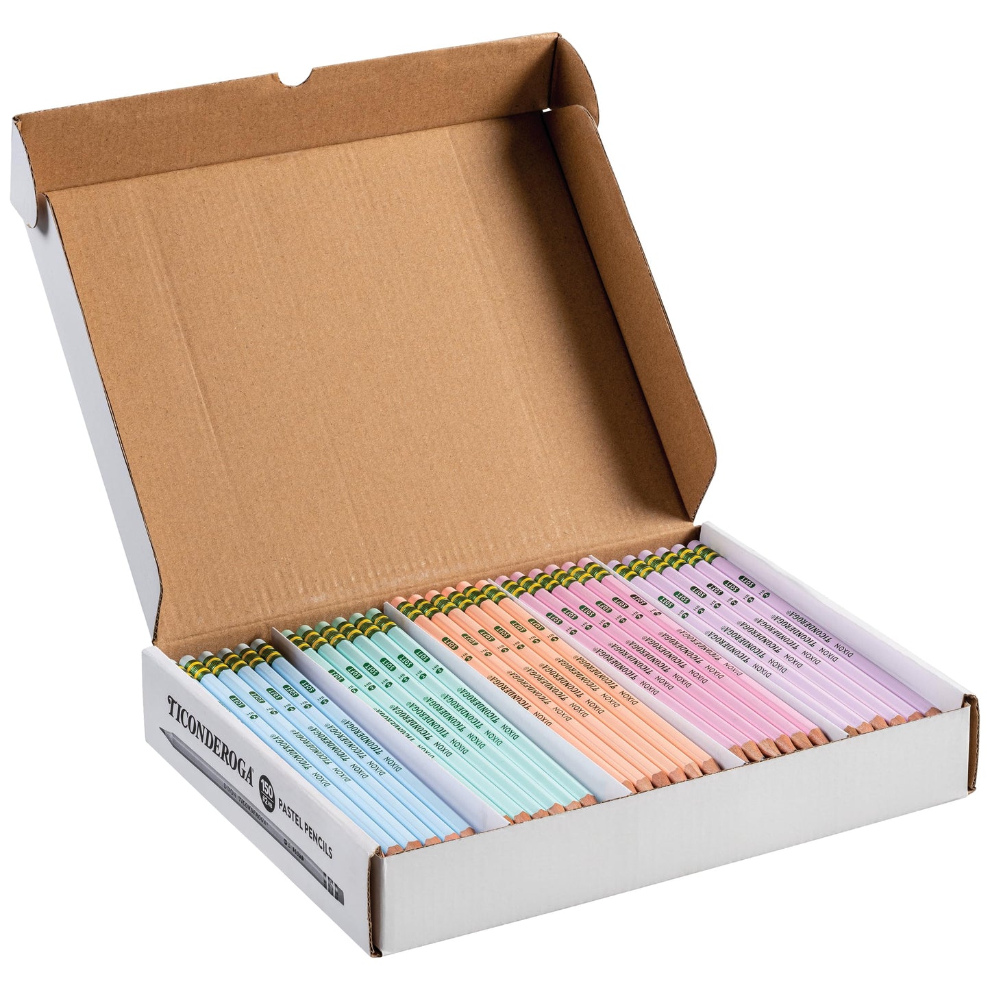 Ticonderoga Wood-Cased Pencils Master Pack, Pre-Sharpened, #2 HB Soft, Pastel Colors, 150 Count ๐ All In One Marketplace Canada