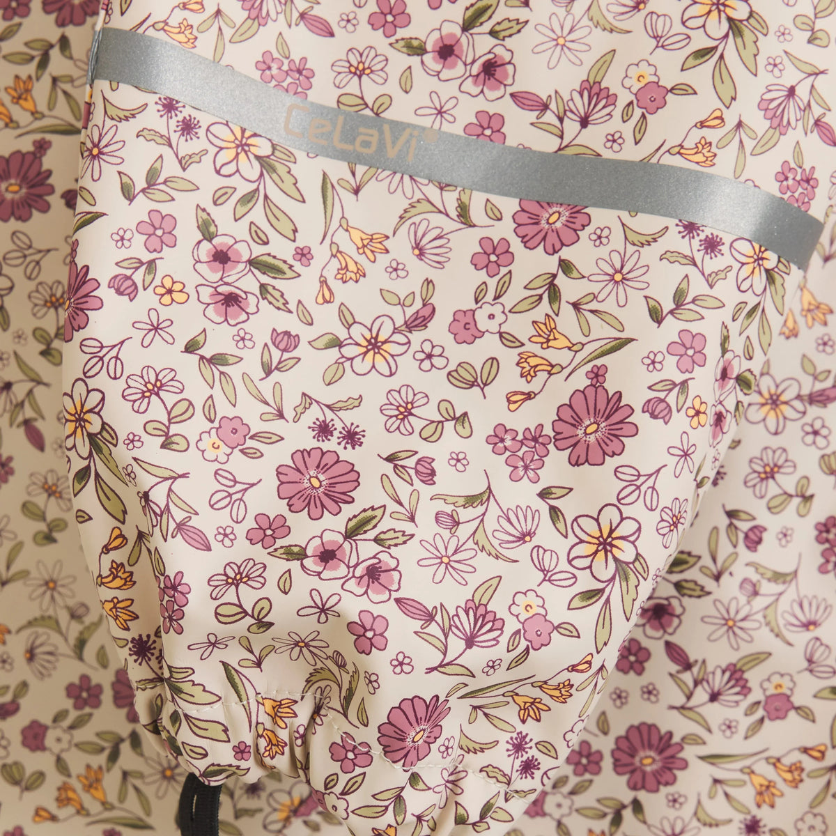 PU Rainwear Suit | Pink Floral | CeLaVi