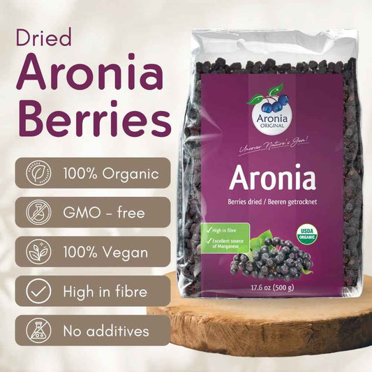 Organic Aronia Berries Dried 17.6 oz (500 g)