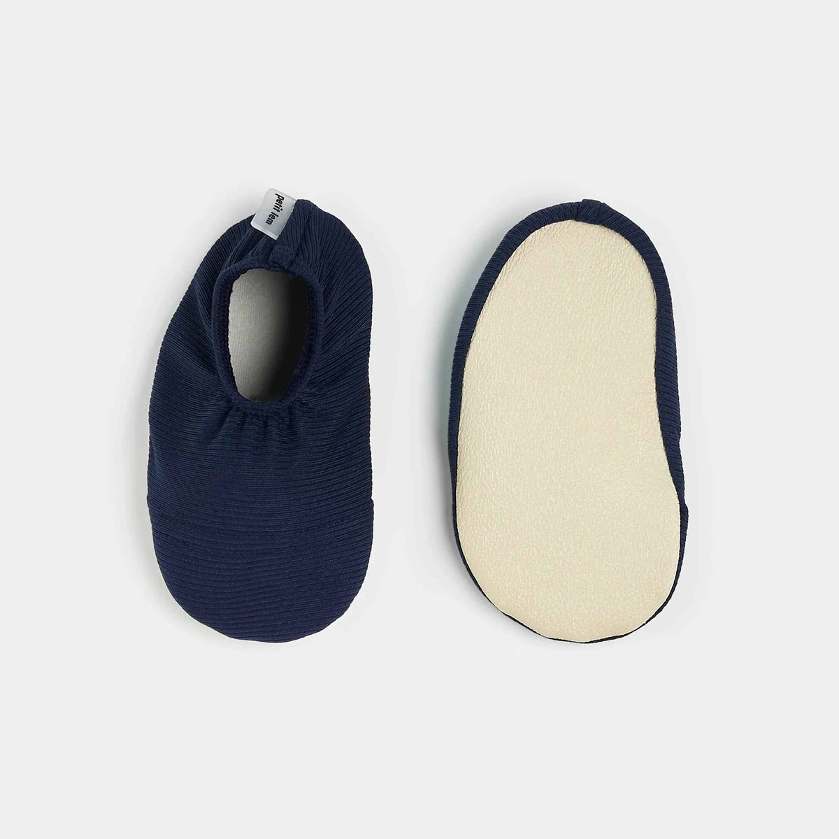 Dress Blues Ribbed Swim Slippers | Petit Lem