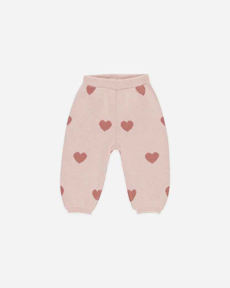 Heart Knit Sweater & Pant Set | Quincy Mae | Bubblegum