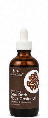 By Natures 100% Pure Extra Dark Black Castor Oil 4 oz
