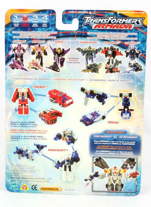 Transformers Armada Firebot Makeshift Prowl Figure Set