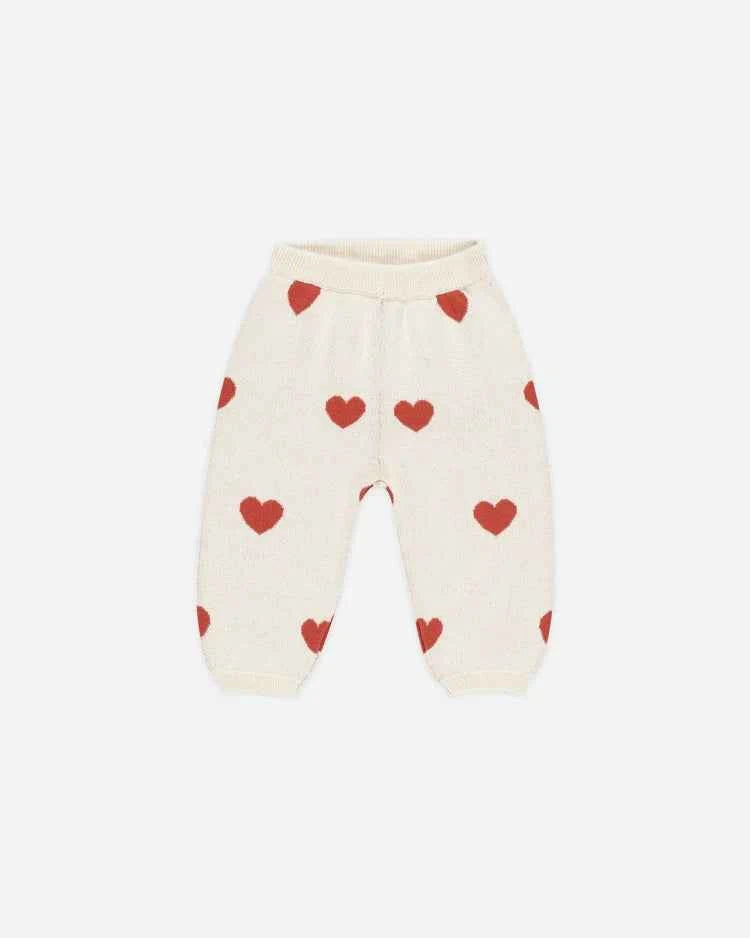 Heart Knit Pants | Quincy Mae | Natural