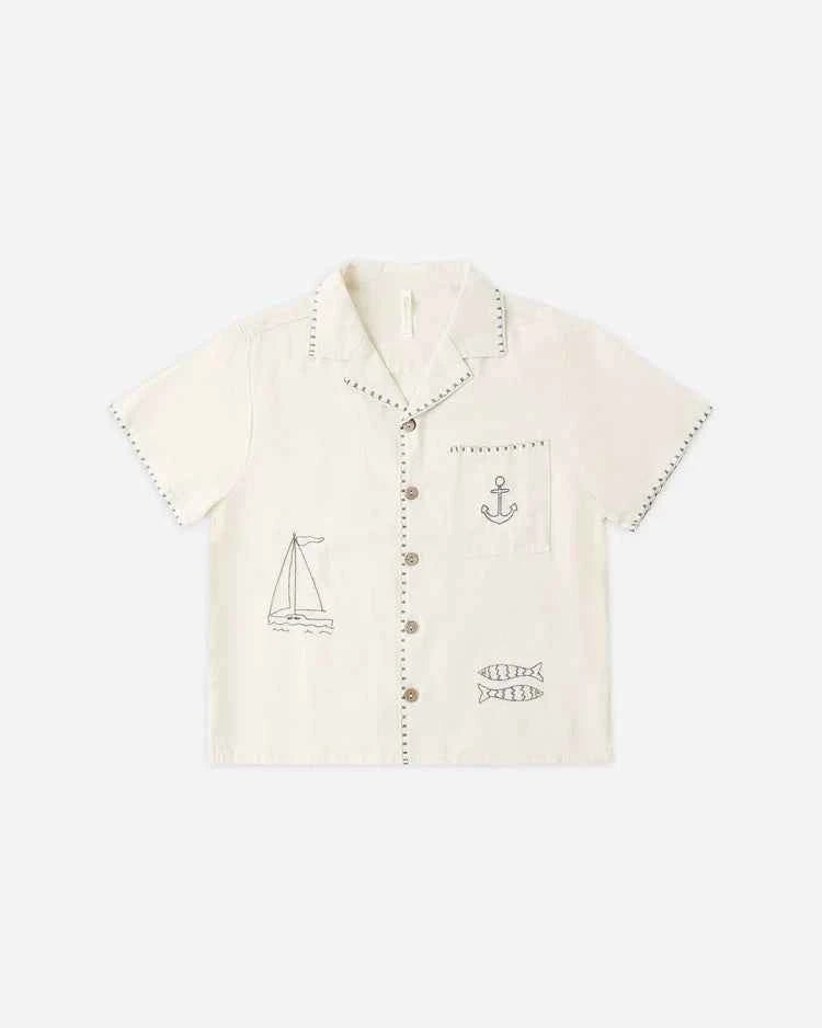 Lapel Collar Shirt | Sailor | Rylee & Cru
