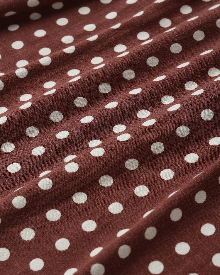 Lainey Dress | Chocolate Polka Dot | Rylee & Cru