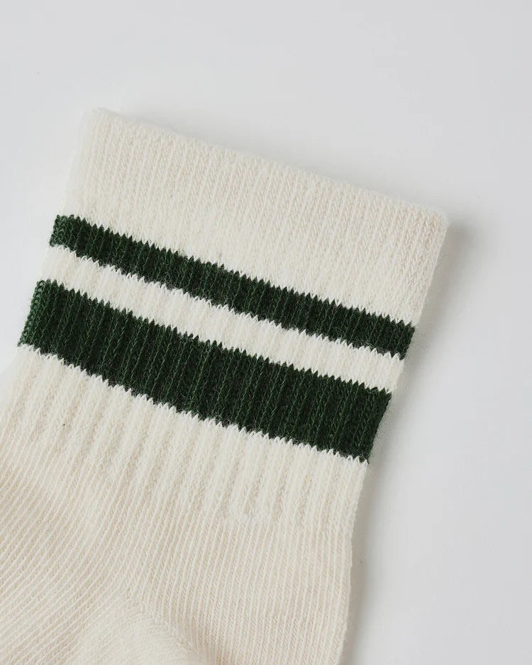Stripe Socks, Set of 2 | Brown + Green Stripe | Rylee & Cru
