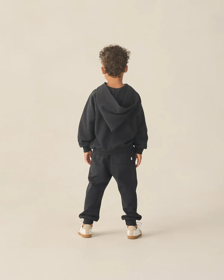 Zip Raglan Hoodie | Black | Rylee & Cru