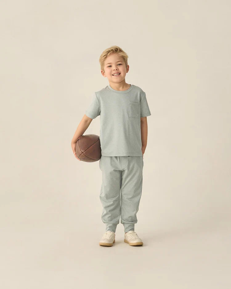 Cove Essential Pocket Tee | Heathered Sea Green | Rylee & Cru