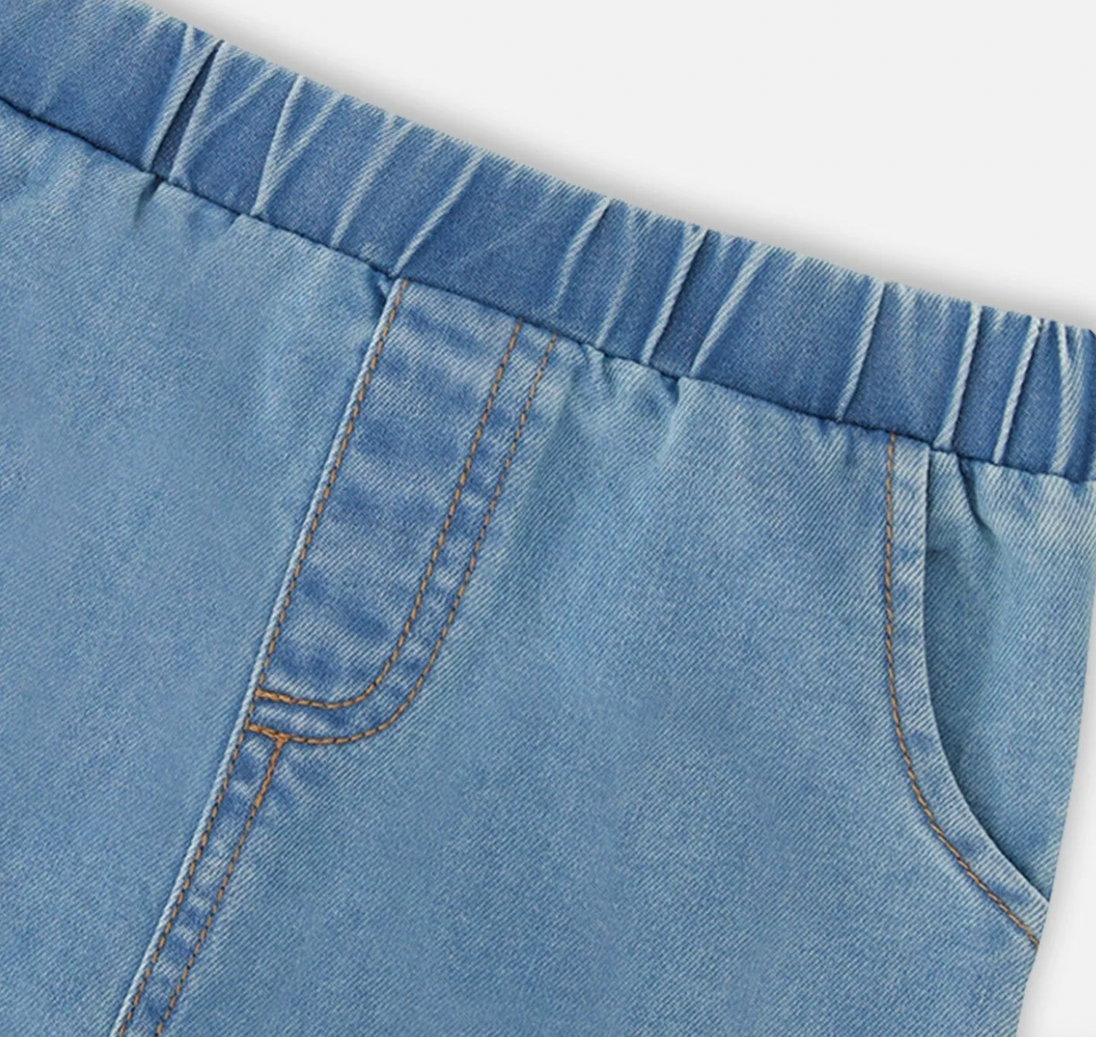 Short and Shirt Set | Light Blue Chambray | Deux Par Deux