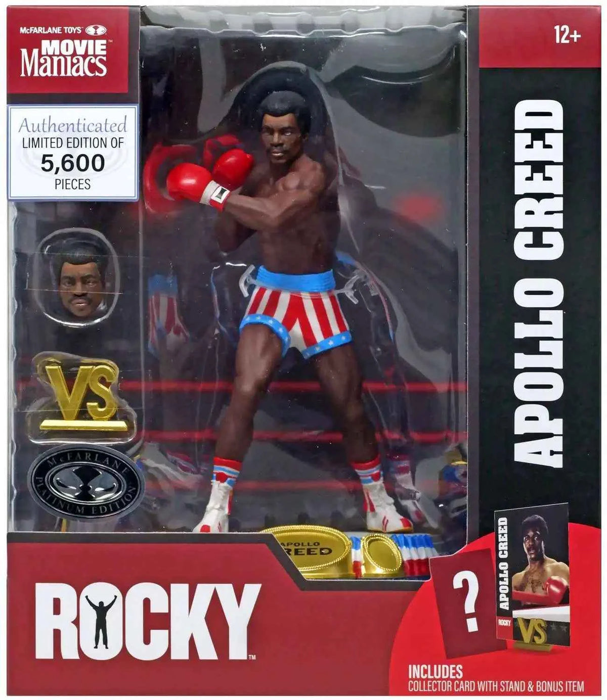 Rocky Movie Maniacs Apollo Creed 6-Inch Posed Figure ( Chase / Platinum )