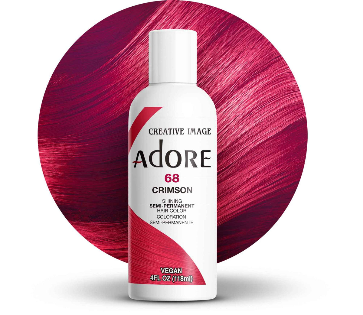 Adore Semi-Permanent Hair Color - 68 Crimson 4 oz