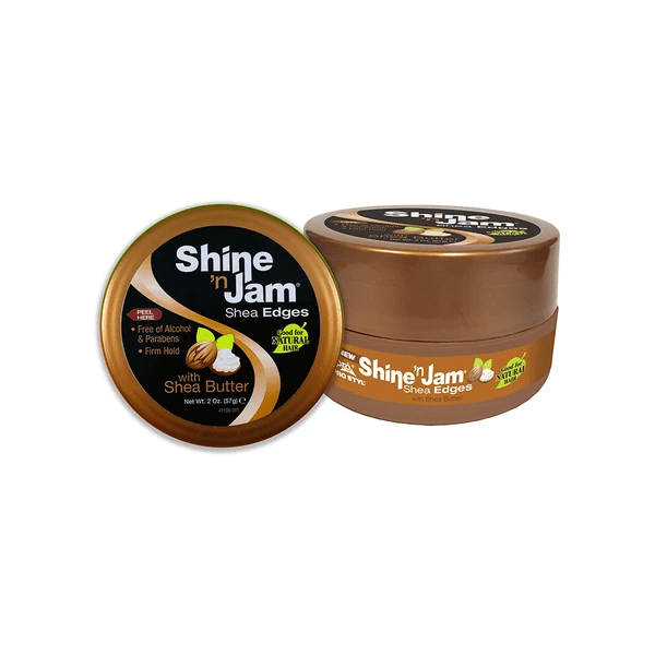 AMPRO Shine ’N Jam SHEA EDGES CONDITIONING GEL with SHEA BUTTER 2.25 Oz