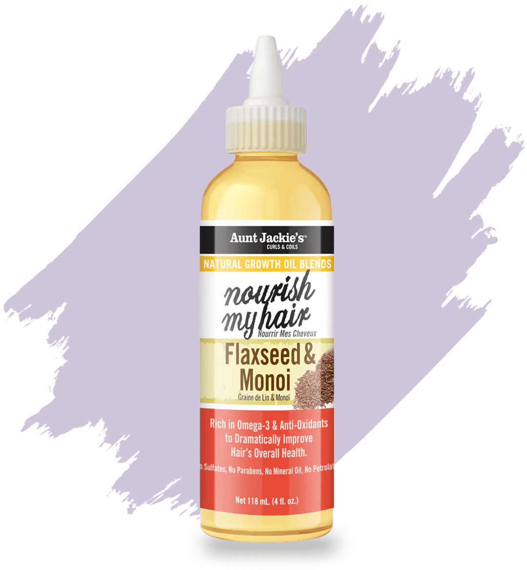 AUNT JACKIE'S CURLS & COILS NOURISH MY HAIR FLAXSEED & MINOI OIL 6OZ