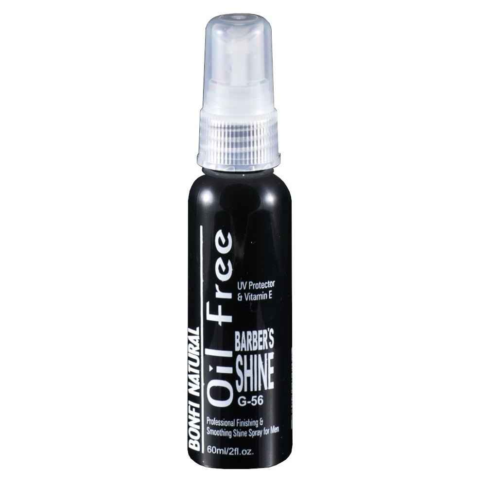 Bonfi Natural Oil Free Barber's Shine G-56 Pro Finishing & Smoothing Spray 2 oz